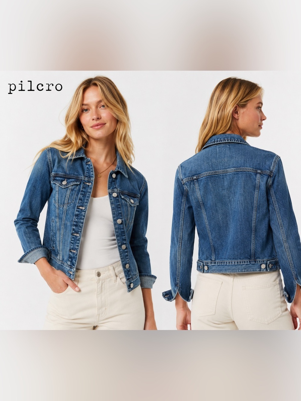 Pilcro & The Letterpress Denim Trucker Jacket Women’s Small Stretch Anthropologi